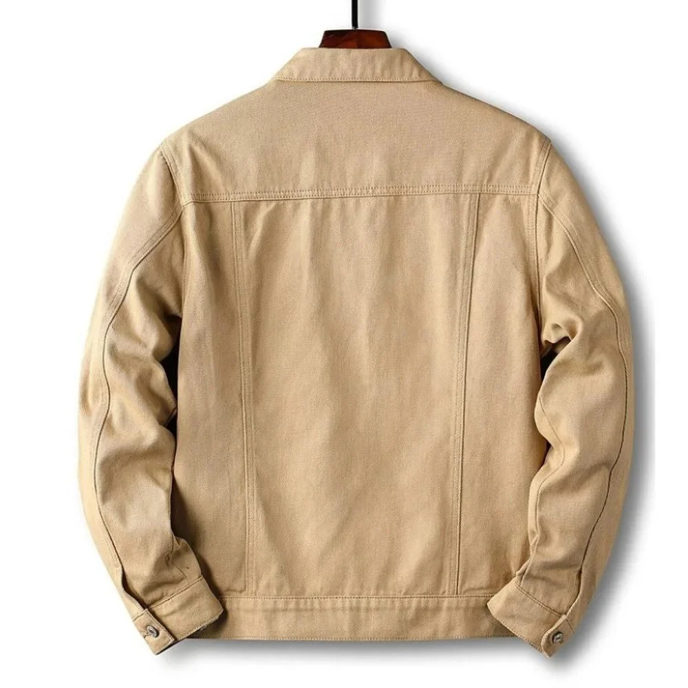 Tan Mens Denim Jacket - Picture 2 of 5
